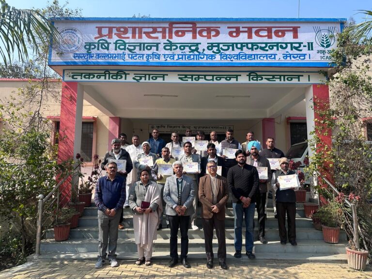नेशनल मिशन ऑन नेचुरल फार्मिंग योजनान्तर्गत आज कृषि विज्ञान केन्द्र, चितौडा पर वित्तीय वर्ष 2025-26 का पाँच दिवसीय प्रशिक्षण सम्पन्न