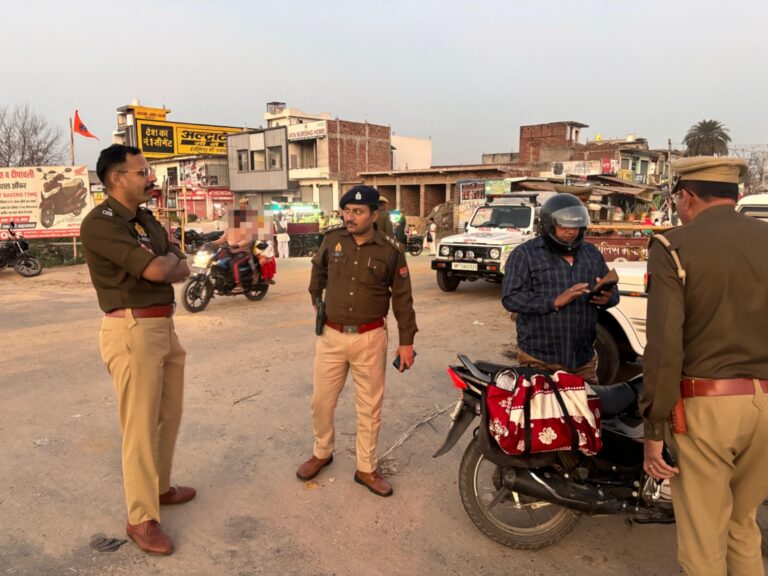 पुलिस अधीक्षक ग्रामीण आदित्य बंसल द्वारा भोपा नहर पुल पर चलाया गया सघन चेकिंग अभियान