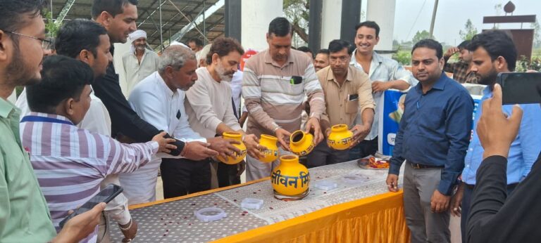 जल जीवन मिशन के अंतर्गत ग्राम चांदपुर में जल अर्पण कार्यक्रम का आयोजन