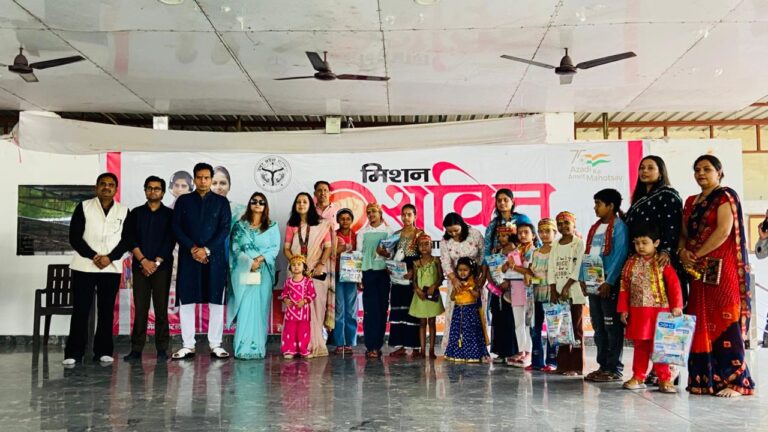 मुजफ्फरनगर — दिनांक 27.3.2026 – मिशन शक्ति फेज-5 (द्वितीय चरण) के अंतर्गत रामनवमी पर्व के पावन अवसर पर रिजर्व पुलिस लाइन, मुजफ्फरनगर में कन्या पूजन एवं महिला/बाल सुरक्षा जागरूकता कार्यक्रम का आयोजन