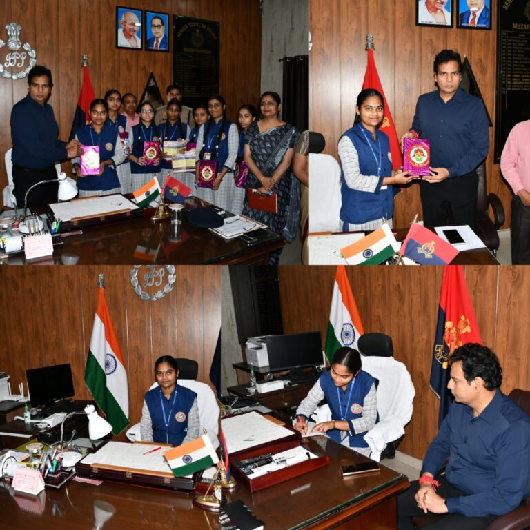 मिशन शक्ति 5.0 (द्वितीय चरण) के अंतर्गत मेधावी छात्रा को एक दिवस हेतु SSP मुजफ्फरनगर का सौंपा गया दायित्व