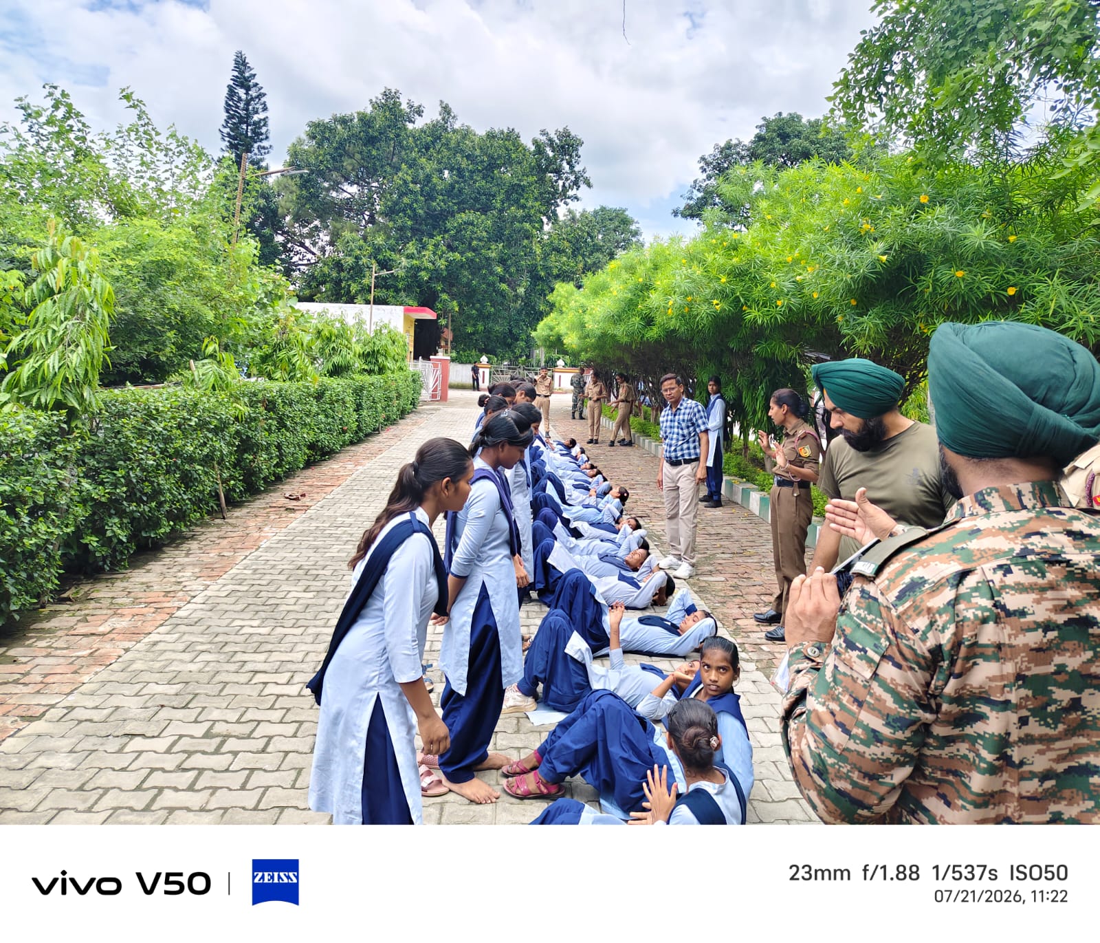 अमृत इंटर कॉलेज में एनसीसी जूनियर डिवीजन चयन परीक्षा, विद्यार्थियों ने दिखाया दमखम