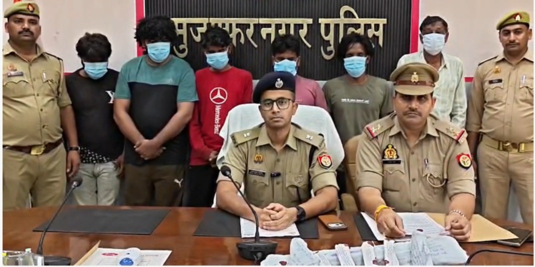 मुजफ्फरनगर: शाहपुर पुलिस की बड़ी कार्रवाई, मुठभेड़ के बाद 6 अंतरजनपदीय शातिर चोर गिरफ्तार, 2 घायल
