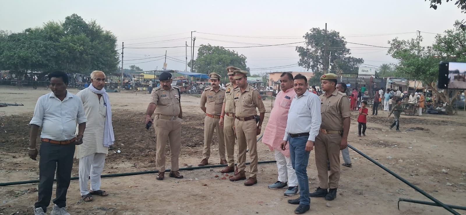 शाहपुर में दशहरा सुरक्षा को लेकर पुलिस अलर्ट, रावण दहन स्थल का निरीक्षण